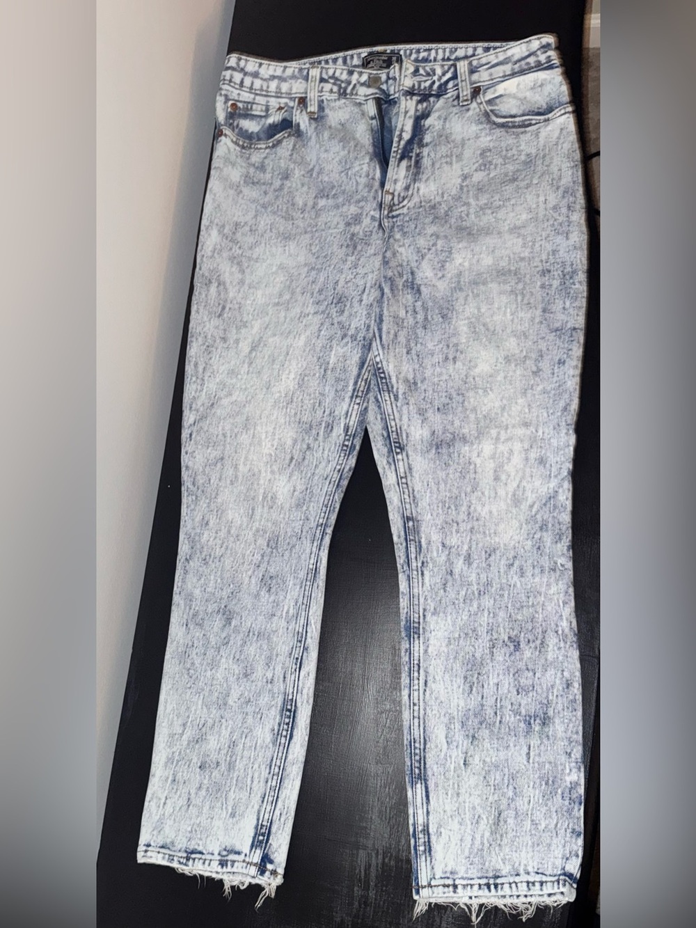 Abercrombie & Fitch Simone High Rise Slim SZ 10R/30 Light Blue Acid Wash Jeans